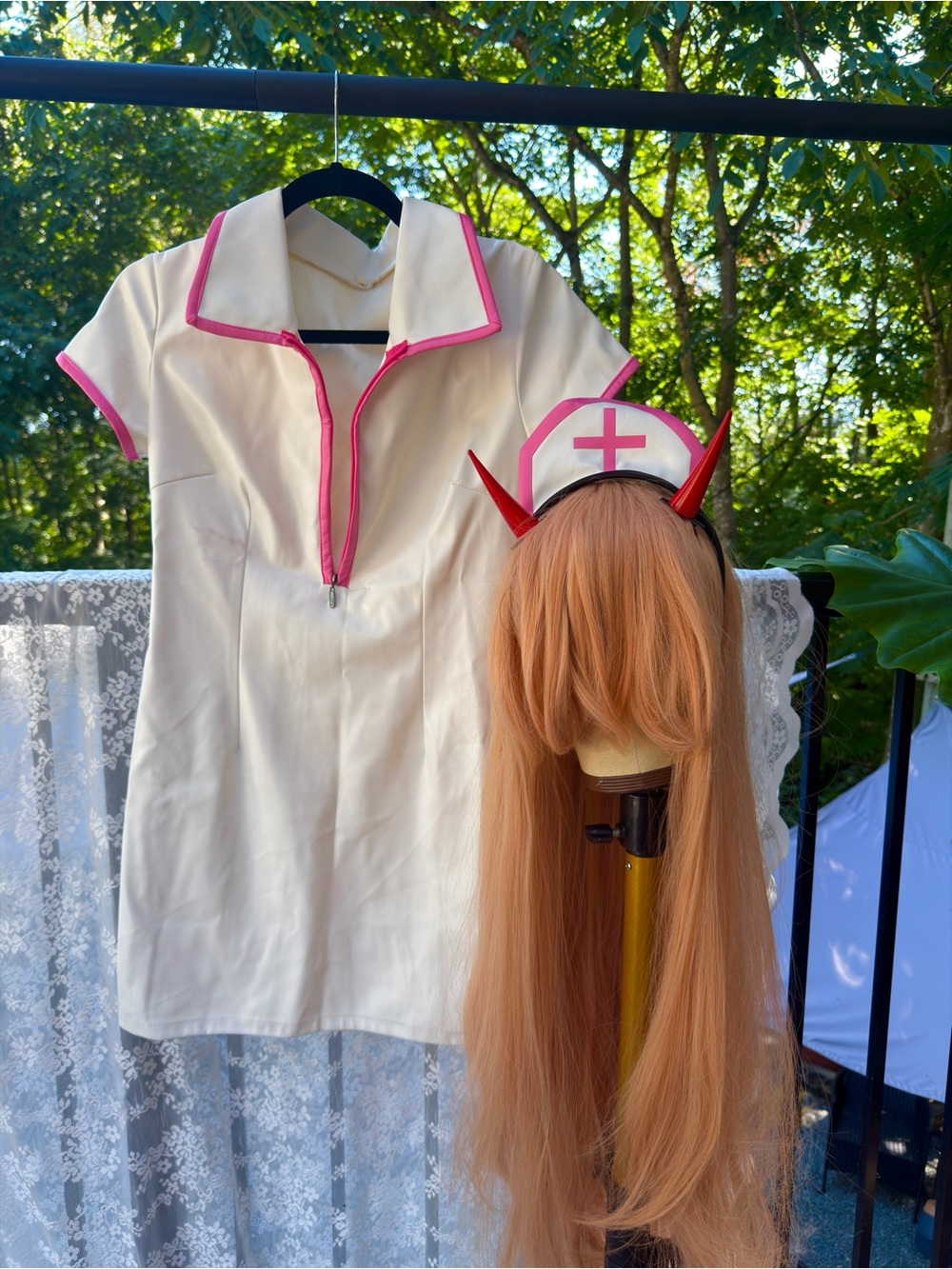 Chainsaw Man Nurse Cosplay Power & Makima + 2 Wigs